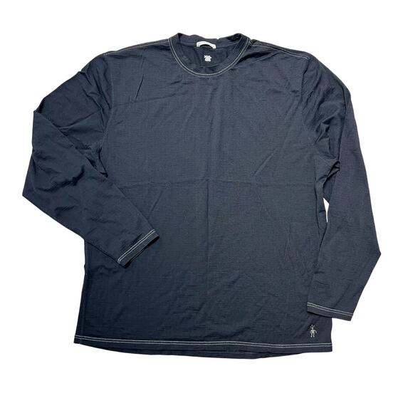 Smartwool Classic Crew Neck Long Sleeve 100% Merino Wool Base Layer Black XXL